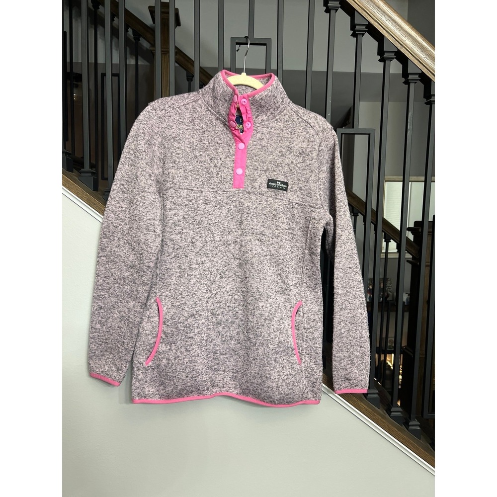 Simply Southern Women's Pullover Sweatshirt Gray-pink Long Sleeve‎ Size M medium